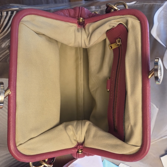 MARC JACOBS LEATHER DRK PINKISH SHOULDER BAG. AUTHENTIC. - Picture 4 of 12